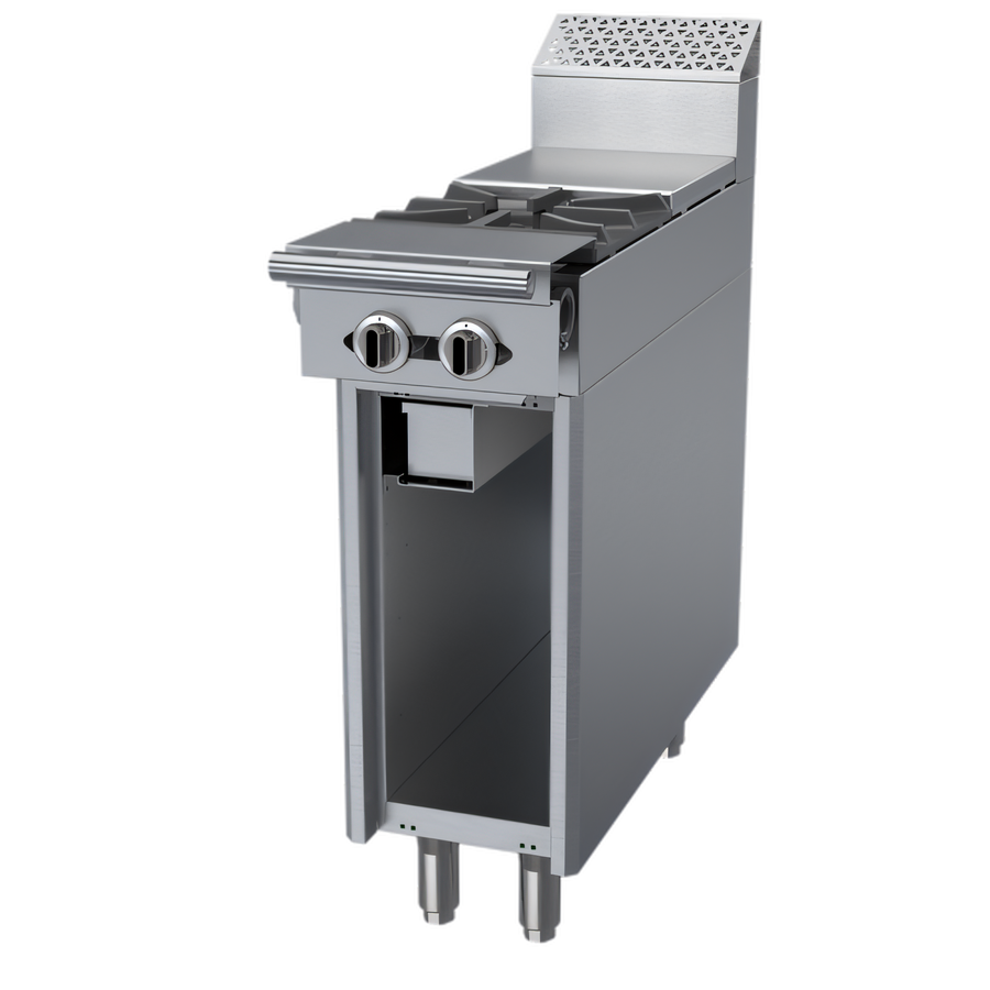 Product image #1 for Garland Cuisine Series 12-Inch Heavy-Duty Gas French Top Add-A-Unit Range with Storage Base