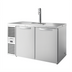 Thumbnail image #1 for True Premier Bar 60-Inch Pass-Thru Two-Section Refrigerated Draft Bar Cooler with Stainless Steel Top, 4 Locking Doors, and 1 Faucet Beer Column