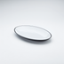 Thumbnail image #2 for American Metalcraft Black/White Oval Melamine Platter, 14 x 9 Inches