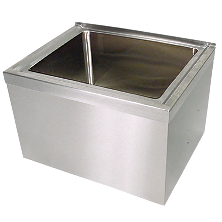 Product image #1 for BK Resources Floor Mounted T-304 18-Gauge Stainless Steel Mop Sink Kit with 24 x 24 x 12 in Bowl