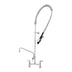 Thumbnail image #1 for EverSteel Stainless Steel 8-Inch Center Deck Mount Pre-Rinse Mixing Faucet with Add-On Faucet, 12-Inch Swing Nozzle, and 1.07 GPM Spray Valve