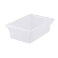 Winco PFHW-6 Half-Size Stackable White Polypropylene Food Storage Box, 6-Inch Deep, 3.5 Gallon