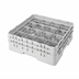 Thumbnail image #2 for Cambro Camrack Full Size 16-Compartment Glass Rack with 2 Extenders, Soft Gray