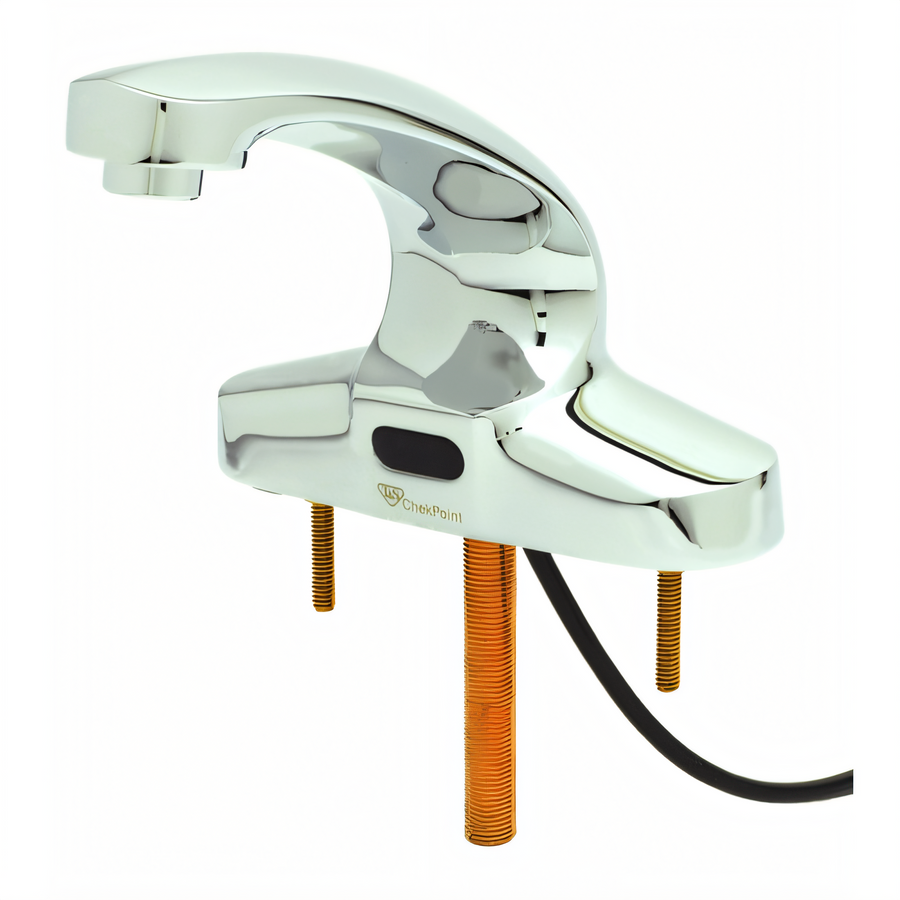 Product image #1 for ChekPoint Electronic Touchless Deck-Mount Faucet with 4-Inch Centers and Mixing Valve