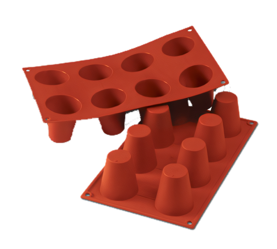 Product image #1 for Silikomart Siliconflex Large Cylinder Silicone Baking Mold, 8 Cavities