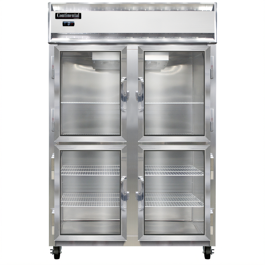 Product image #1 for Continental Refrigerator 2FNSSGDHD Two-Section Standard Depth Display Freezer with Half Glass Doors