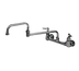 Thumbnail image #1 for Eagle Group 19-Inch Standard Splash-Mounted Mixing Faucet with Double-Jointed Spout, 8-Inch Centers