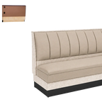 Thumbnail image #1 for ATSMFG ATS AT&S-ASWB-LXL36-6CH GR7 Alex Laminate Wall Booth, 36" high, 6-channel back, Laminate Trim, removable sinuous spring double-stitch seat