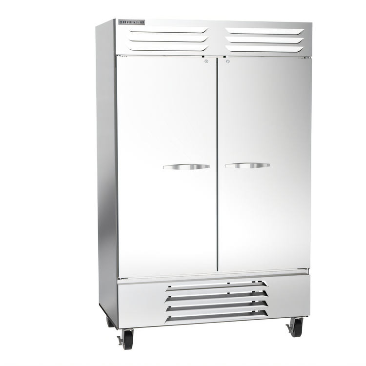 Product image #1 for Beverage-Air Vista Two-Section Reach-In Freezer with Solid Doors, 52-Inch Wide, 46.2 Cu. Ft., Bottom-Mount Self-Contained