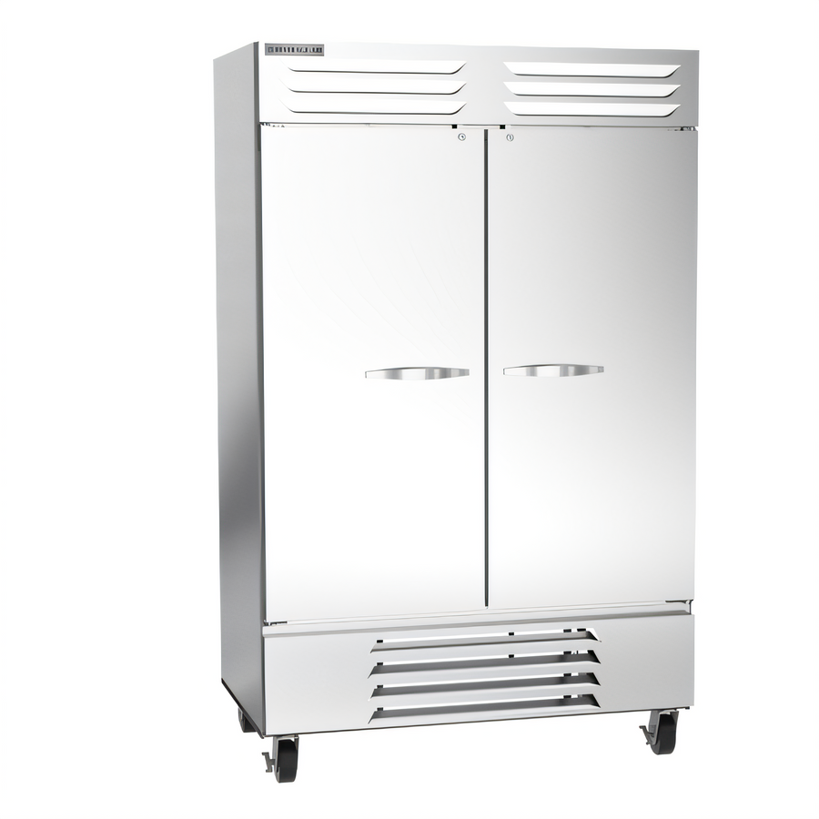 Product image #1 for Beverage-Air Vista Two-Section Reach-In Freezer with Solid Doors, 52-Inch Wide, 46.2 Cu. Ft., Bottom-Mount Self-Contained