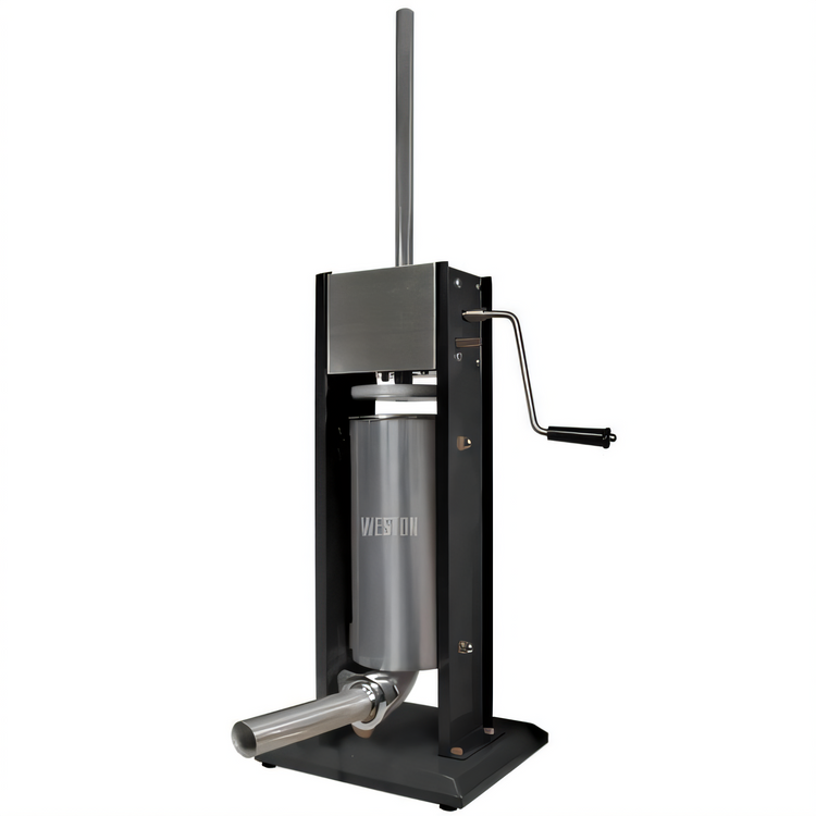 Product image #1 for Weston 11 lb. Vertical Manual Sausage Stuffer with Stainless Steel Canister and 4 Funnels