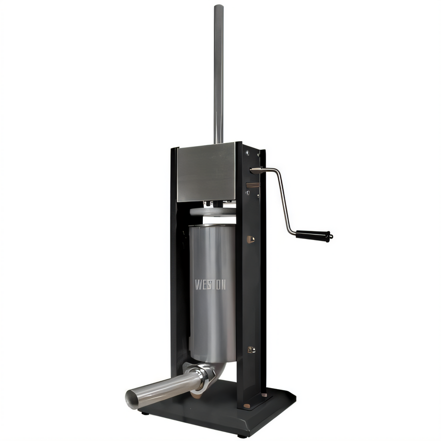 Product image #1 for Weston 11 lb. Vertical Manual Sausage Stuffer with Stainless Steel Canister and 4 Funnels