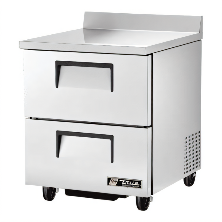 Product image #1 for True 27-Inch 1-Section 2-Drawer Worktop Refrigerator, Rear-Mounted Self-Contained, Stainless Steel