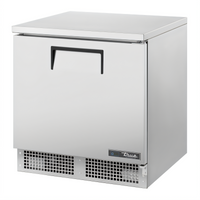 True 32-Inch Wide One-Section Worktop Refrigerator with Stainless Steel Door