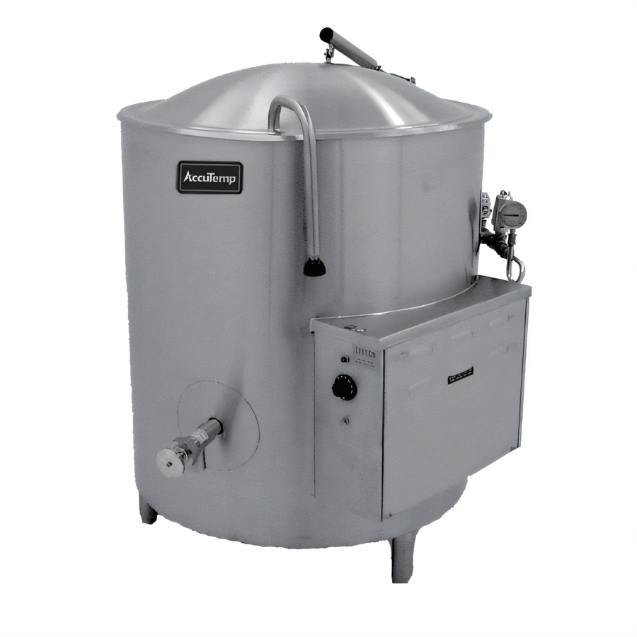 Product image #1 for AccuTemp Edge Series 60-Gallon Electric Stationary Steam Kettle, 2/3 Jacket, Leg Mounted