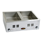 Thumbnail image #1 for Eagle Group RedHots 1220FW2-240 Countertop Electric Food Warmer, 2 Full-Size Pan Openings, Wet/Dry, Stainless Steel, Infinite Controls, 240V