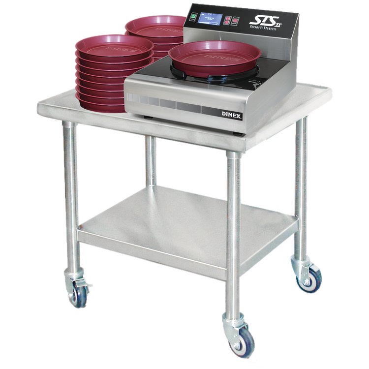 Product image #1 for Dinex Power-Therm Mobile Induction Charger Table with Casters, 30 x 24 Inches