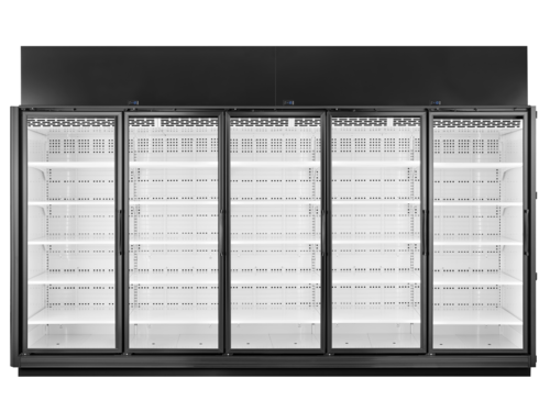 Product image #1 for True Five-Section Low-Temp Top-Mounted Self-Contained Glass Door Freezer Merchandiser