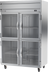 Thumbnail image #1 for Beverage Air Horizon Series Top Mount Self-Contained Reach-In Freezer, 46.29 Cu. Ft., Two-Section, 4 Half-Glass Doors