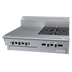 Thumbnail image #1 for Garland Cuisine C36-17M 36 Inch Heavy Duty Modular Gas Combination Top Range with 2 Open Burners and 18 Inch Front-Fired Hot Top