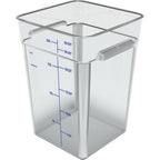Thumbnail image #1 for CFS Brands Squares 11956AF07 22 Qt Square Clear Polycarbonate Food Storage Container, Container Only Case of 6