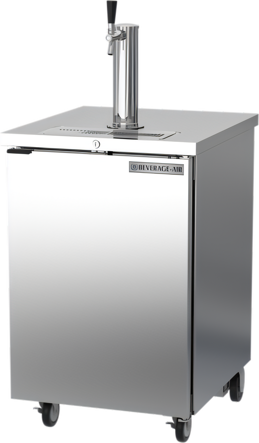 Product image #1 for Beverage-Air 24-Inch Solid Door Direct Draw Draft Beer Cooler with Single Faucet Tower, 1-Keg Capacity
