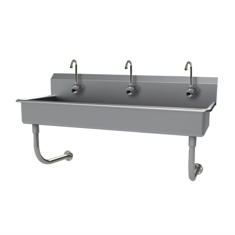 Product image #1 for Advance Tabco 60-Inch Wall-Mounted 3-Station Multiwash Hand Sink with Electronic Faucets