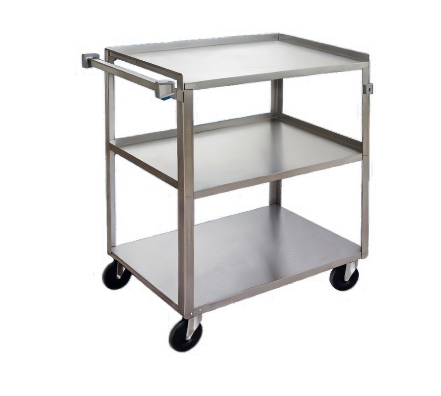 Product image #1 for Channel Stainless Steel 3-Shelf Utility/Bussing Cart, 31 x 19 x 34 Inches, 350 lb Capacity