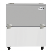 KoolMore 34-Inch Freestanding Commercial Milk Cooler, 8-Crate Capacity, Dual Vertical Swing Doors