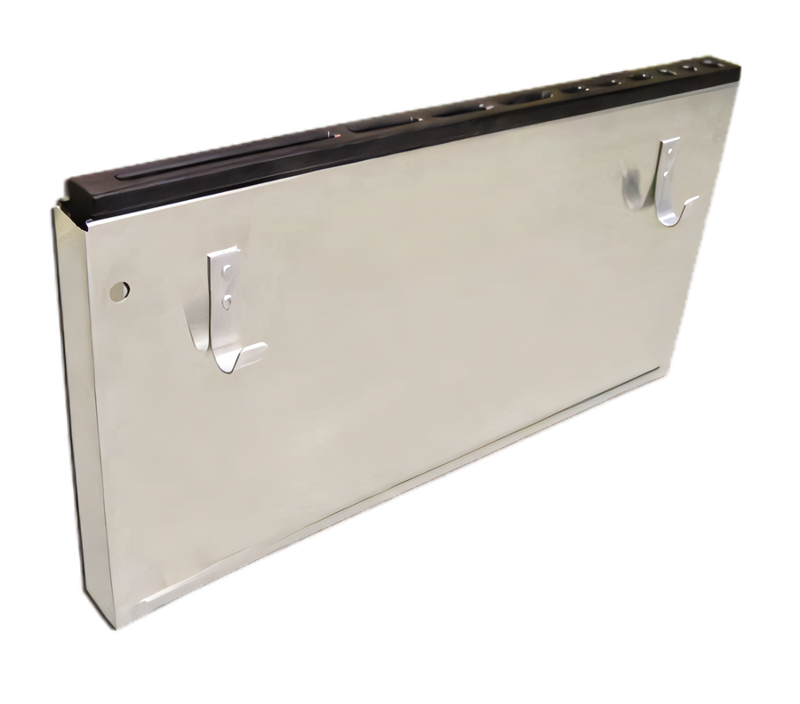 Product image #1 for Large 10-Slot Stainless Steel Knife Rack with Black Plastic Insert