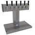 Thumbnail image #1 for Glastender Countertop Tee Draft Dispensing Tower with 6 Stainless Steel Faucets, 5-Inch Insulated Column, Glycol-Cooled