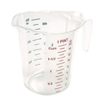 Thumbnail image #1 for Winco PMCP-50 1-Pint Polycarbonate Measuring Cup with Raised Ounce and Milliliter Markings Case of 72