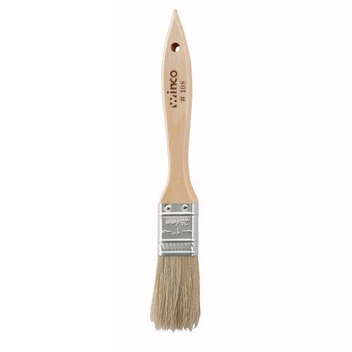 Product image #1 for Winco WBR-10 1-Inch Flat Boar Hair Pastry Brush with Wooden Handle and Metal Ferrules