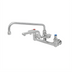 Thumbnail image #2 for T&S Brass UltraRinse 8-Inch Centers Wall Mount Pre-Rinse Mixing Faucet with 12-Inch Swing Nozzle and 1.5 GPM Spray Arm
