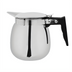 Thumbnail image #1 for Winco 64 oz Stainless Steel Coffee Decanter with Lid and Black Handle