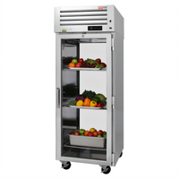 Turbo Air PRO Series One-Section Pass-Thru Reach-In Refrigerator with Glass Doors, Top-Mounted Self-Contained, 29 Cu. Ft.