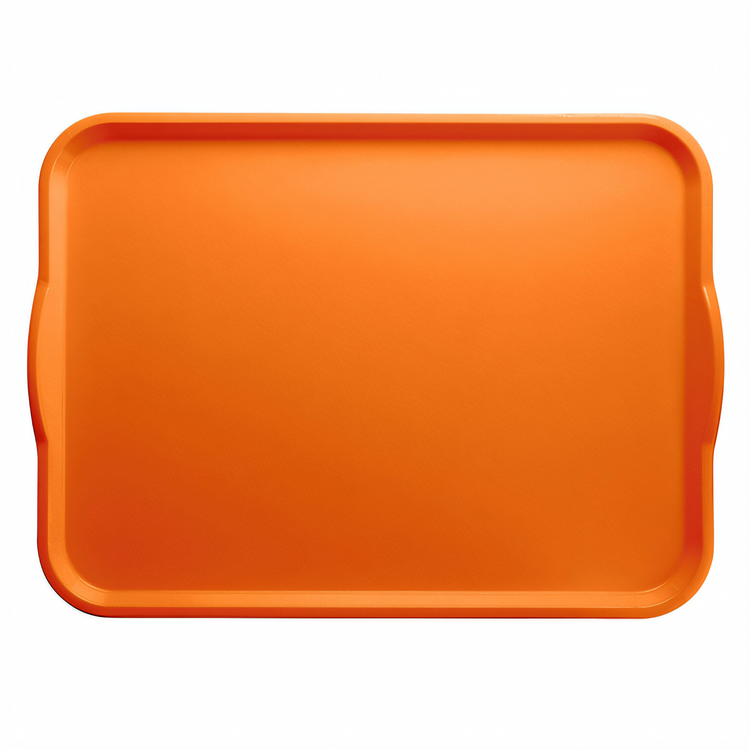 Product image #2 for Cambro Camtray® Rectangular Fast Food & Cafeteria Tray with Handles, 15 x 20 Inches, Orange Pizzazz