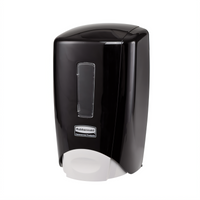 Rubbermaid Flex Wall-Mount Manual Skin Care Dispenser, 500 mL, Foam or Liquid, Black