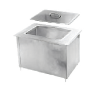 Randell 9510IC Drop-In Ice Bin with 40 lb. Capacity, Stainless Steel Top and Lift-Off Cover