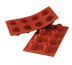 Thumbnail image #1 for Silikomart SF057 Kouglof Silicone Baking Mold, 8-Section, Red