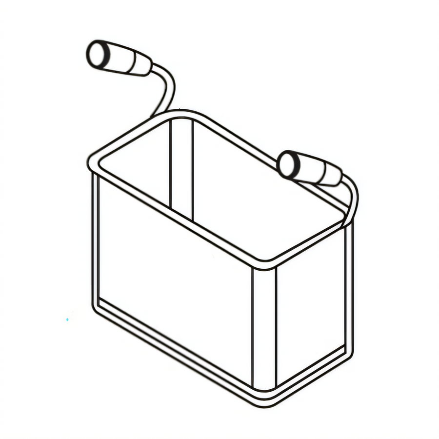 Product image #1 for 1/3 Size Rectangular Pasta Basket for AX-GPC-1 and AX-GPC-2