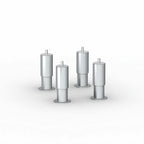 Thumbnail image #1 for RATIONAL 60.74.500 Flanged Stainless Steel Feet Kit, 4 Adjustable 5-7/8-Inch Feet, for Size L and XL Units