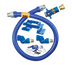 Thumbnail image #1 for Dormont Blue Hose 1-Inch I.D. x 72-Inch Moveable Gas Connector Deluxe Kit with Safety Quik Quick-Disconnect Valve, Double Swivel MAX, and Restraining Device