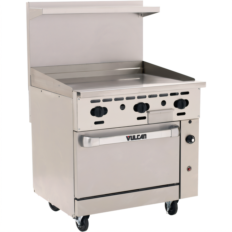 Product image #1 for Vulcan Endurance 36-Inch Gas Restaurant Range with Thermostatic Griddle and Standard Oven