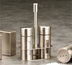 Thumbnail image #1 for Stainless Steel Salt & Pepper Shaker Set with Rack Holder, 1 oz.
