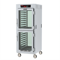 Metro C5 8 Series Full-Height Pass-Thru Controlled Temperature Heated Holding Cabinet with Dutch Double-Pane Tempered Glass Doors