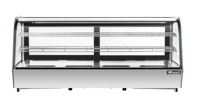 Product image #1 for Migali Competitor Series® 60-Inch Full-Service Countertop Refrigerated Display Case with Curved Glass and Sliding Doors