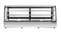 Migali Competitor Series® 60-Inch Full-Service Countertop Refrigerated Display Case with Curved Glass and Sliding Doors