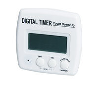 Crestware Digital Kitchen Timer with LCD Display, Magnetic Back, and Stand