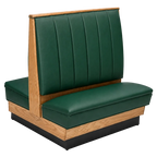 Thumbnail image #1 for ATSMFG ATS AT&S-AD-LXW48-6CH GR6 Alex Wood Standard Booth, double, 48" long x 48" high, 6-channel back, wood trim, removable sinuous spring